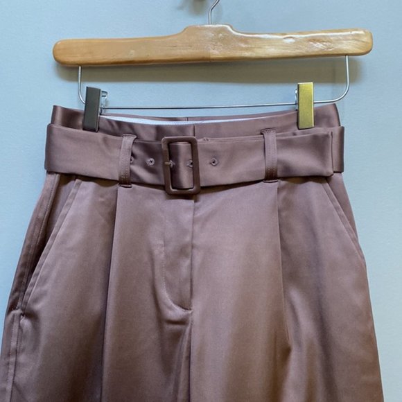 ❗️SOLD❗️Aritzia Wilfred Purple Satin Front Tie Pants Size 0 - Picture 6 of 12